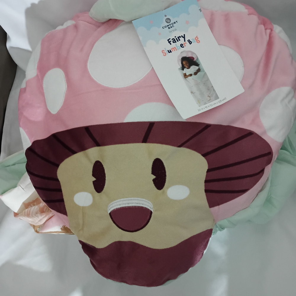 Soft Pink Mushroom Plush with Cute Polka Dots